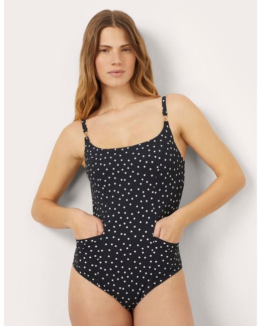Costume intero modellante con pois Sculpt Color di Yamamay in Blue