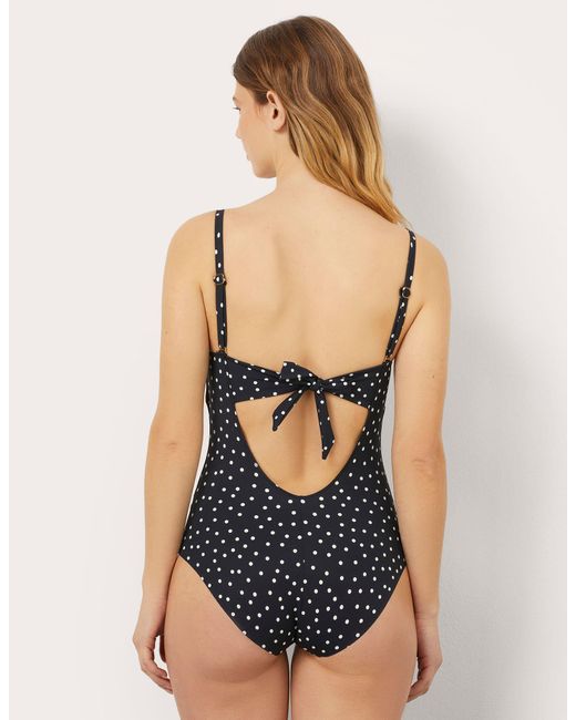 Costume intero modellante con pois Sculpt Color di Yamamay in Blue