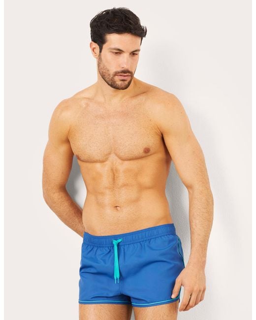Costume boxer corto con fascette a contrasto Passepartout di Yamamay in Blue da Uomo