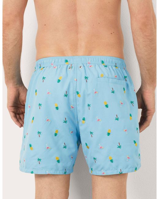 Costume boxer da uomo con palme e cocktails Tropical di Yamamay in Blue da Uomo
