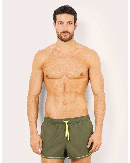 Costume boxer corto con fascette a contrasto Passepartout di Yamamay in Green da Uomo