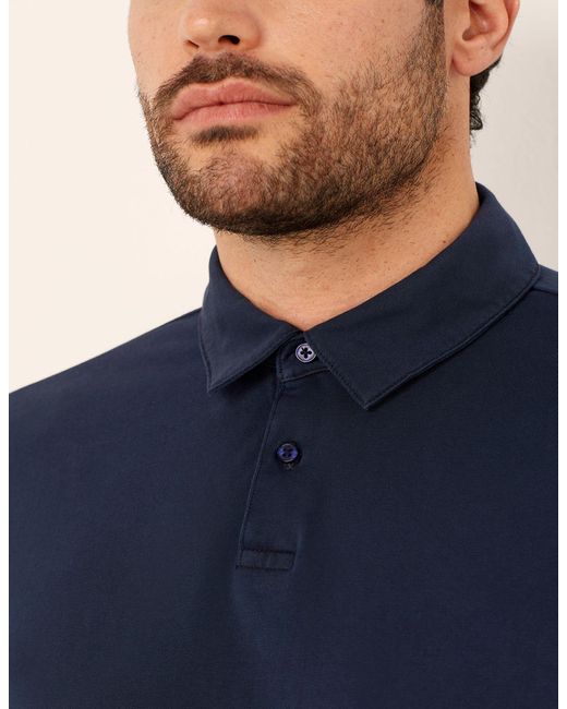 Maglia manica lunga taglio polo in cotone Washed Cotton di Yamamay in Blue da Uomo