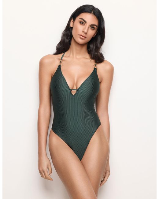 Costume intero da donna Yamira di Yamamay in Green