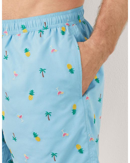 Costume boxer da uomo con palme e cocktails Tropical di Yamamay in Blue da Uomo