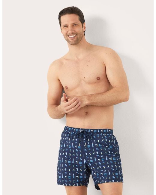 Costume boxer da uomo con elementi marini Marina I di Yamamay in Blue da Uomo