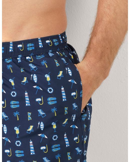 Costume boxer da uomo con elementi marini Marina I di Yamamay in Blue da Uomo