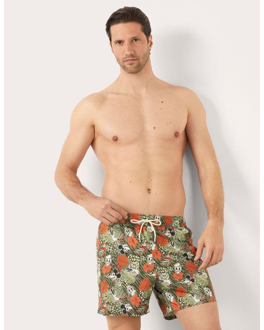 Costume boxer da uomo verde con stampa Mickey Mouse di Yamamay in Green da Uomo