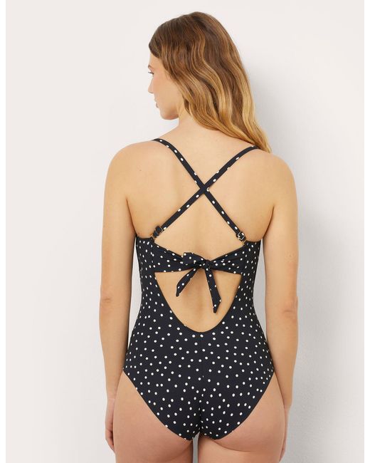 Costume intero modellante con pois Sculpt Color di Yamamay in Blue