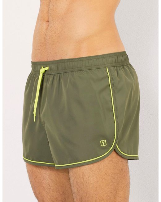 Costume boxer corto con fascette a contrasto Passepartout di Yamamay in Green da Uomo