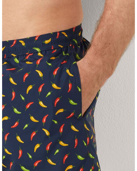 Costume boxer da uomo con peperoncini Funny I di Yamamay in Blue da Uomo