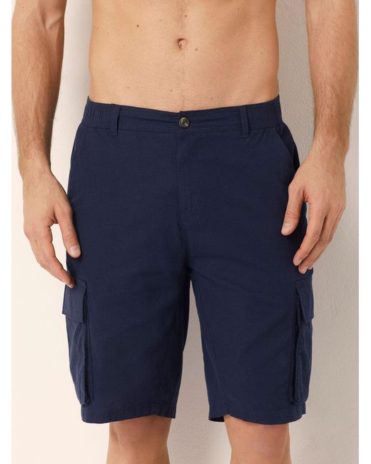 Bermuda modello cargo Cotton Linen di Yamamay in White da Uomo