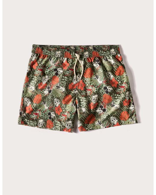 Costume boxer da uomo verde con stampa Mickey Mouse di Yamamay in Green da Uomo