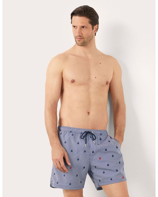 Costume boxer da uomo con barche Marina I di Yamamay in Blue da Uomo