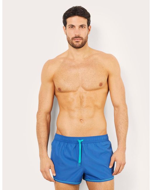 Costume boxer corto con fascette a contrasto Passepartout di Yamamay in Blue da Uomo