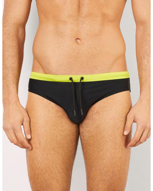 Costume slip con fascia a contrasto Passepartout di Yamamay in Green da Uomo