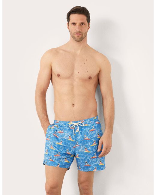 Costume boxer da uomo con cani sul surf Funny I di Yamamay in Blue da Uomo