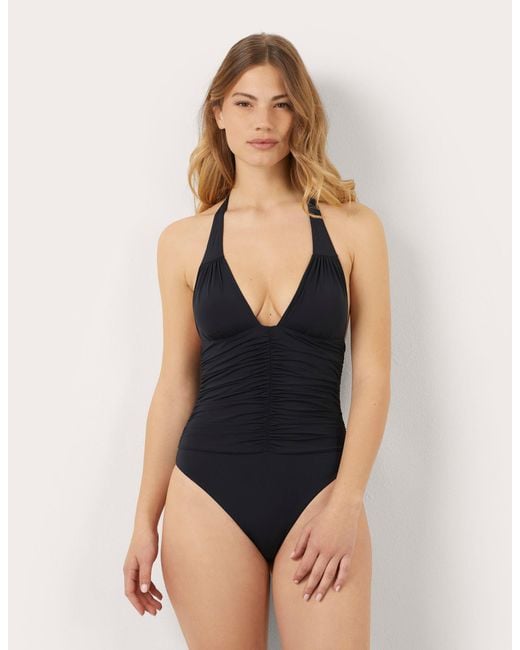 Costume intero c/o coppe estraibili Iconic-Drapery di Yamamay in Blue