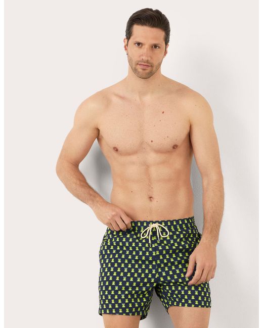 Costume boxer da uomo con ranocchie Funny I di Yamamay in Green da Uomo