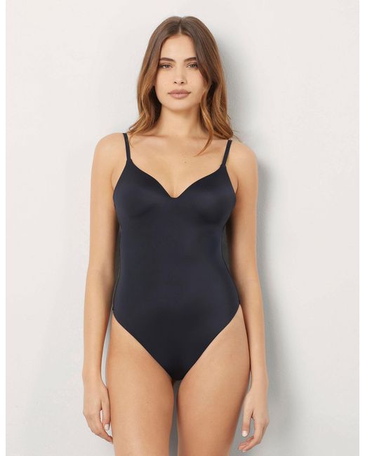 Costume intero nero con coppe leggermente imbottite Essentials di Yamamay in Blue