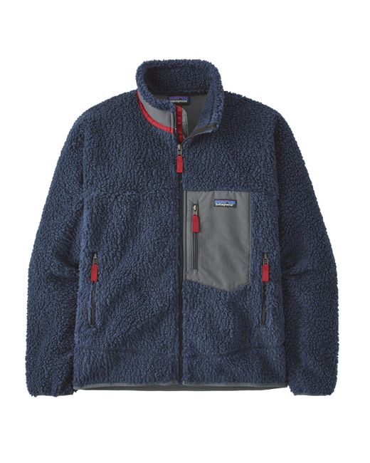 Patagonia Classic Retro-x Fleece Jacket New Navy W/ Wax Red in Blue for ...