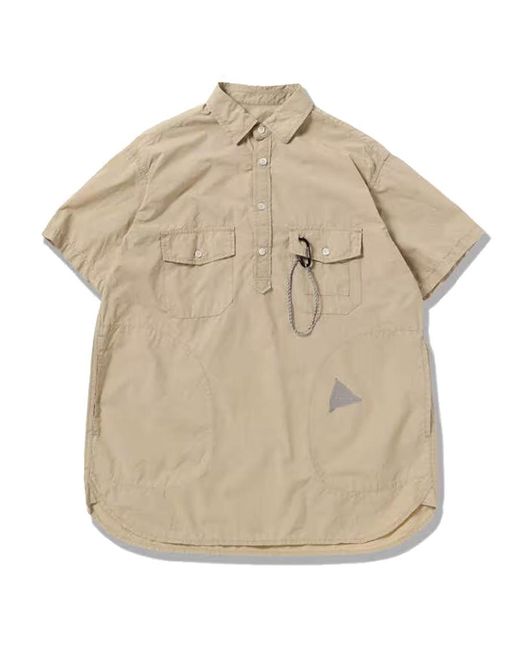 and wander Cordura Typewriter S/s Over Shirt in Natural for Men | Lyst