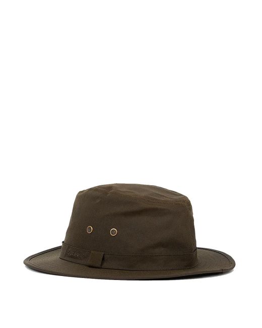 Barbour Cotton Wax Safari Hat in Olive (Green) for Men | Lyst UK