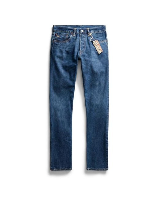 RRL Denim Slim Fit Selvedge Jean in Blue for Men - Lyst