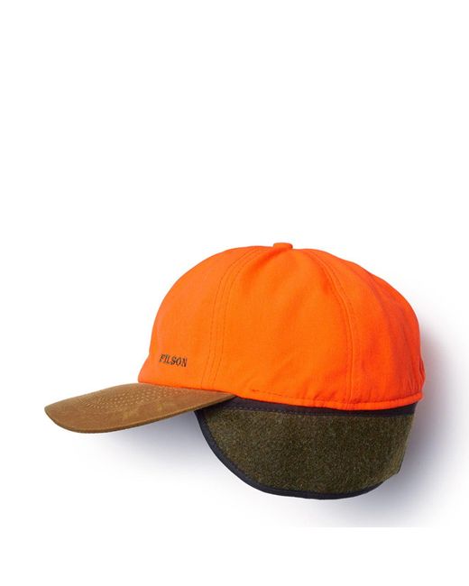 Filson Orange Insulated Blaze / Tin Cloth Cap