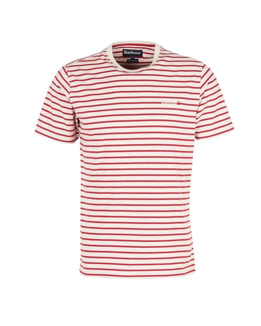 Barbour Dent Stripe T-shirt in Red for Men | Lyst