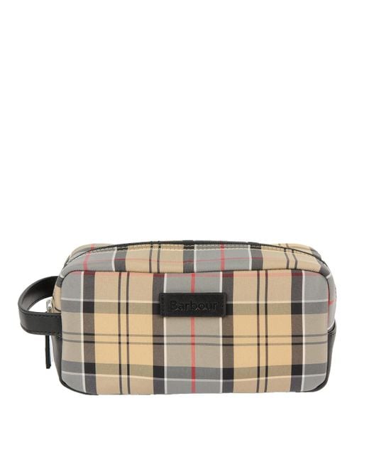 Barbour Leather Wetherman Tartan Wash Bag for Men Save 5 Lyst