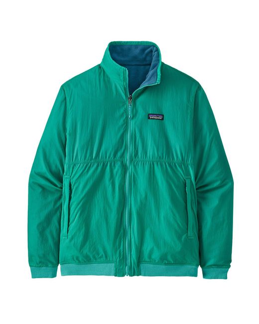 Patagonia Reversible Shelled Microdini Fleece Jacket in Green for Men ...