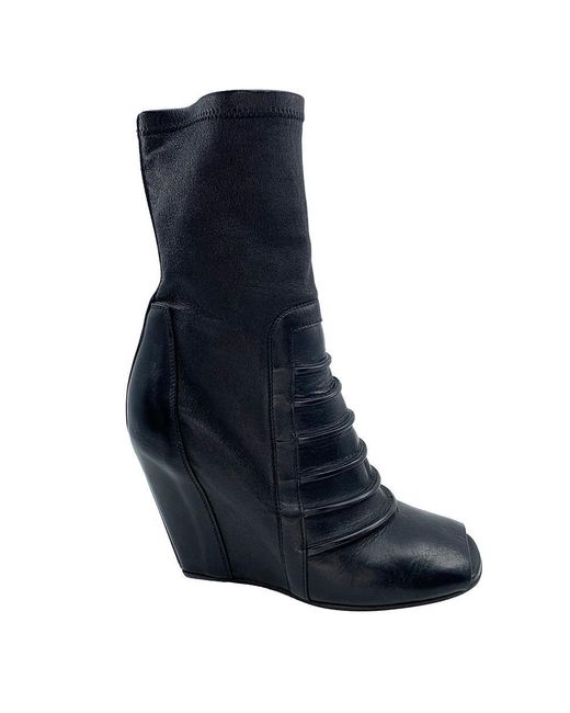 rick owens peep toe boots