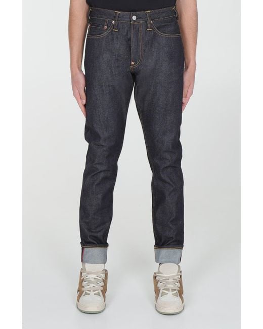 Evisu Jeans Scuro Carrot Fit in Blue for Men | Lyst