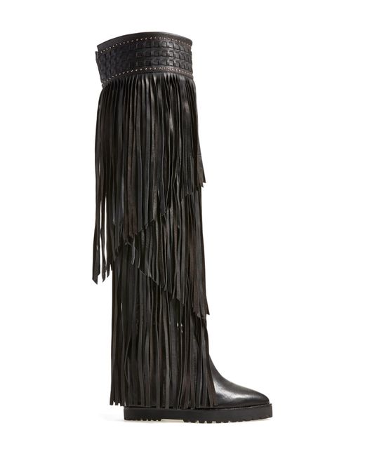 tall fringe boots