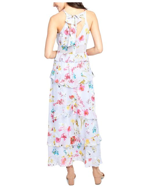 rachel rachel roy printed chiffon maxi dress