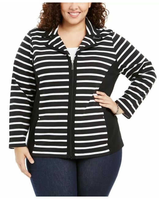 karen scott zip up jacket