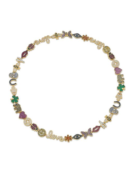 Sydney Evan Metallic 15th Anniversary Yellow Gold Necklace, Trunk Show