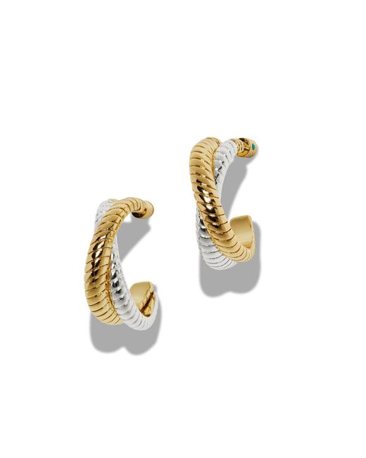 Roxanne Assoulin Metallic The Mixed Metal Double Cobra Hoops