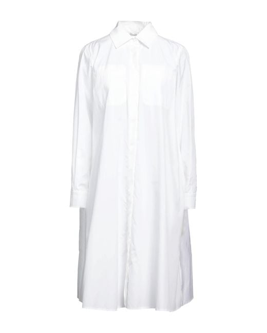 Max Mara White Midi-Kleid