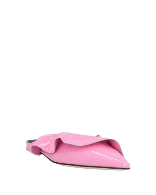 MSGM Pink Mules & Clogs Leather