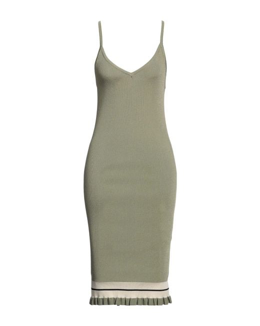 Palm Angels Green Midi Dress