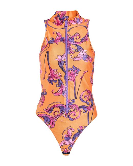 Versace Jeans Couture White Bodysuit Polyamide, Elastane
