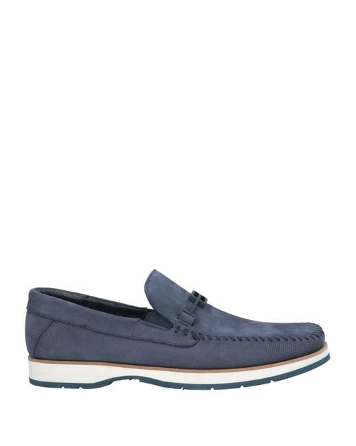 Baldinini Blue Loafers Leather for men