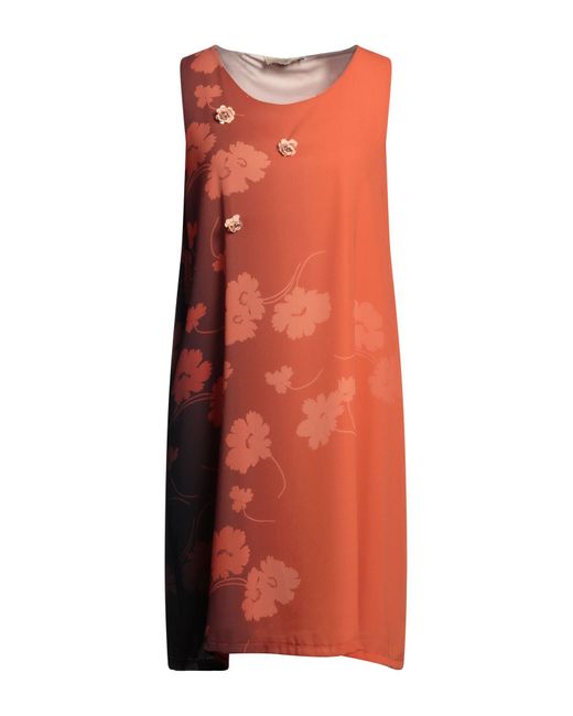 Just For You Orange Mini Dress Polyester