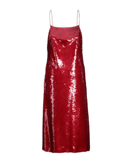 Philosophy Di Lorenzo Serafini Red Midi Dress