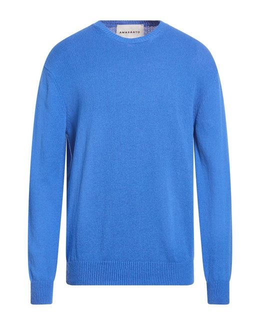 Amaranto Blue Sweater Cotton, Polyamide for men