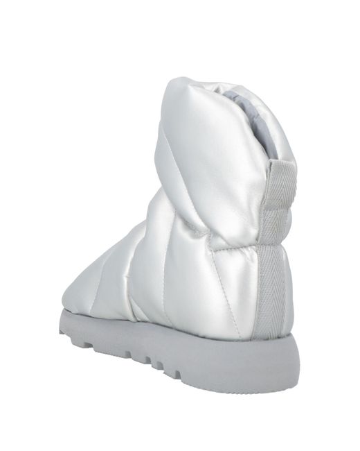 PIUMESTUDIO White Ankle Boots Textile Fibers