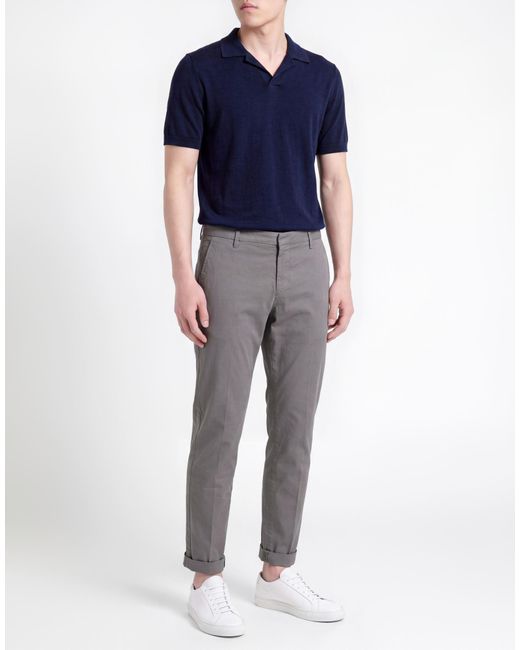 Dondup Gray Pants Cotton, Elastane for men