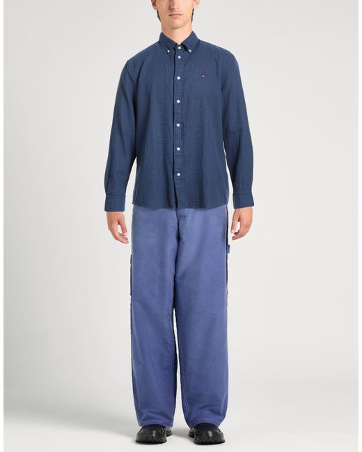 Tommy Hilfiger Blue Shirt Cotton for men