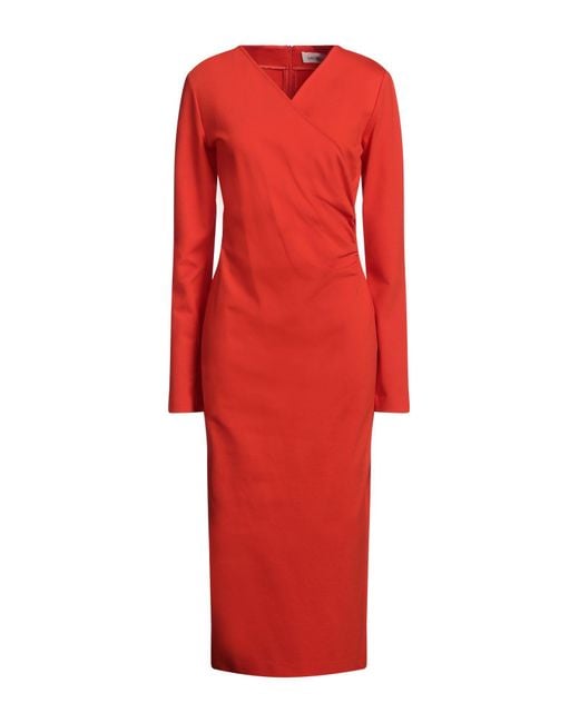 MEIMEIJ Red Midi-Kleid